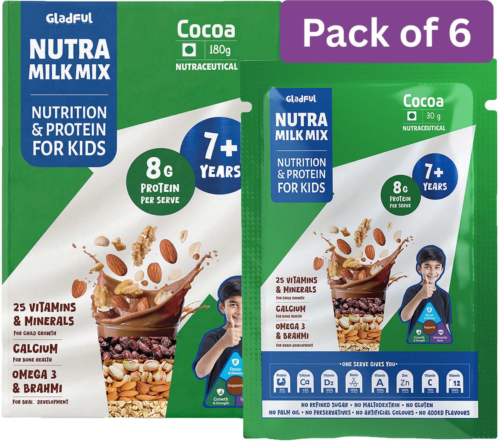 NutraMilk Mix pack of 6 Travel pack 7+ Year-image-40