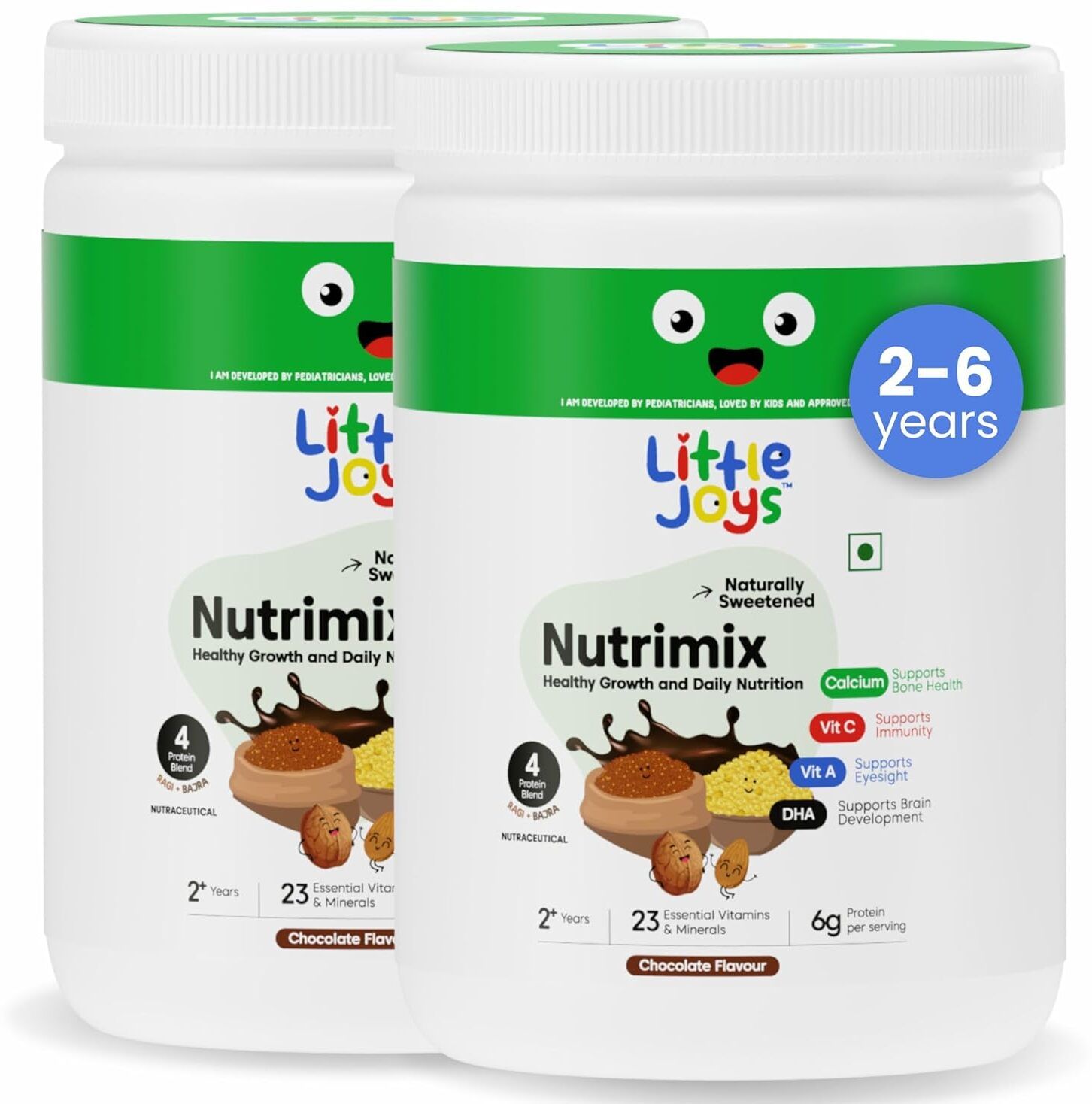 little joys Nutrimix for Kids 2-6 years | Chocolate Flavour| Better Immunity & Strength-picture-17
