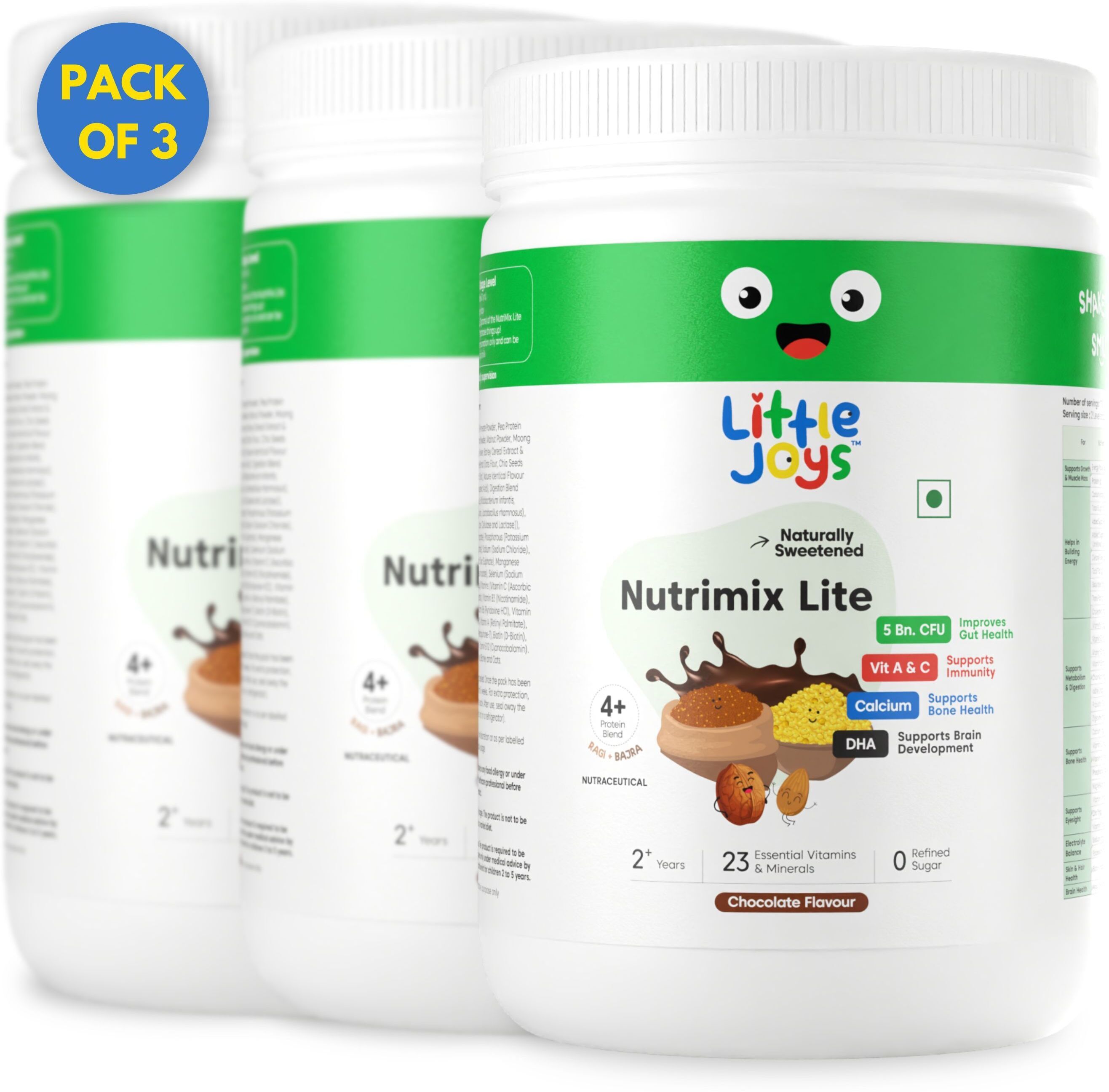 little joys Nutrimix Lite for Kids 2-6 years | Chocolate Flavour| Better Immunity & Strength-picture-10