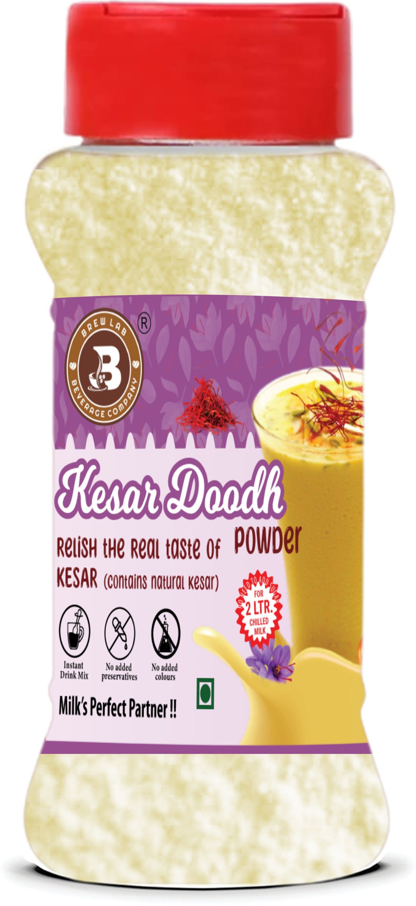 brew lab Kesar Doodh Powder | Contains The Real Taste Of Kesar | Energy Booster-picture-22
