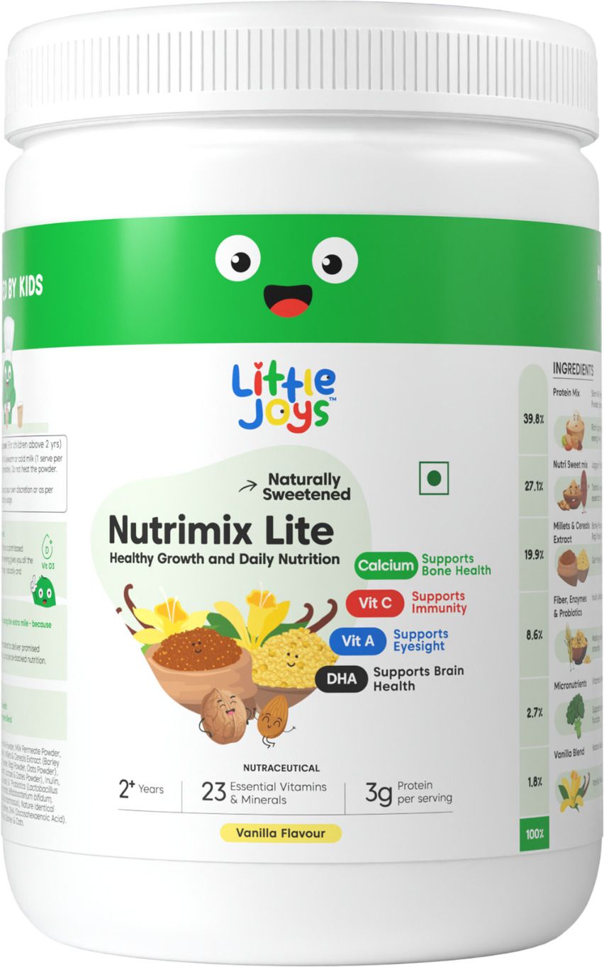 Nutrimix Lite for Kids 2-6 years | Improves Gut Health, Vanilla Flavour