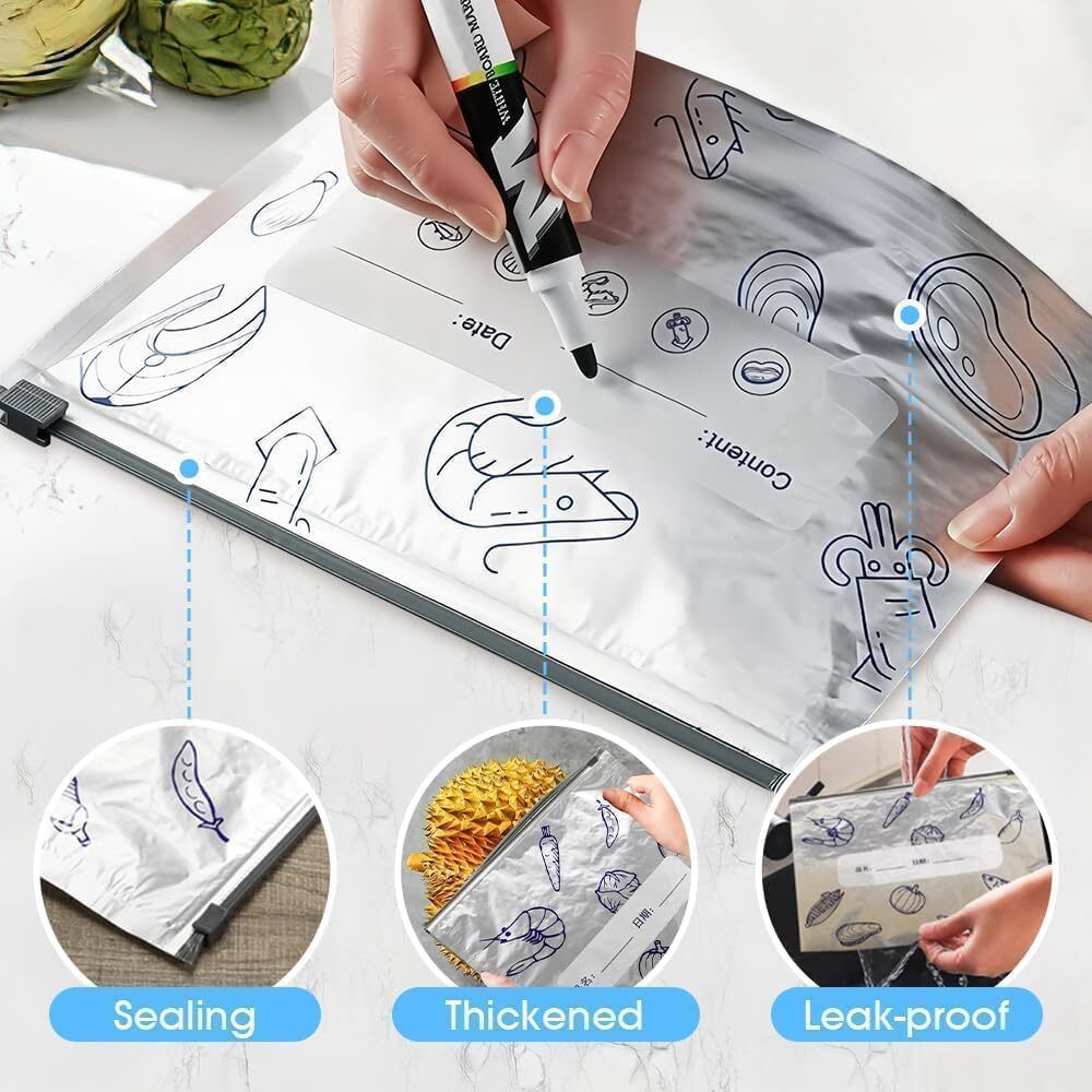 Resealable Aluminum Foil Bags 10 Pc | Airtight Ziplock Pouches-image-31