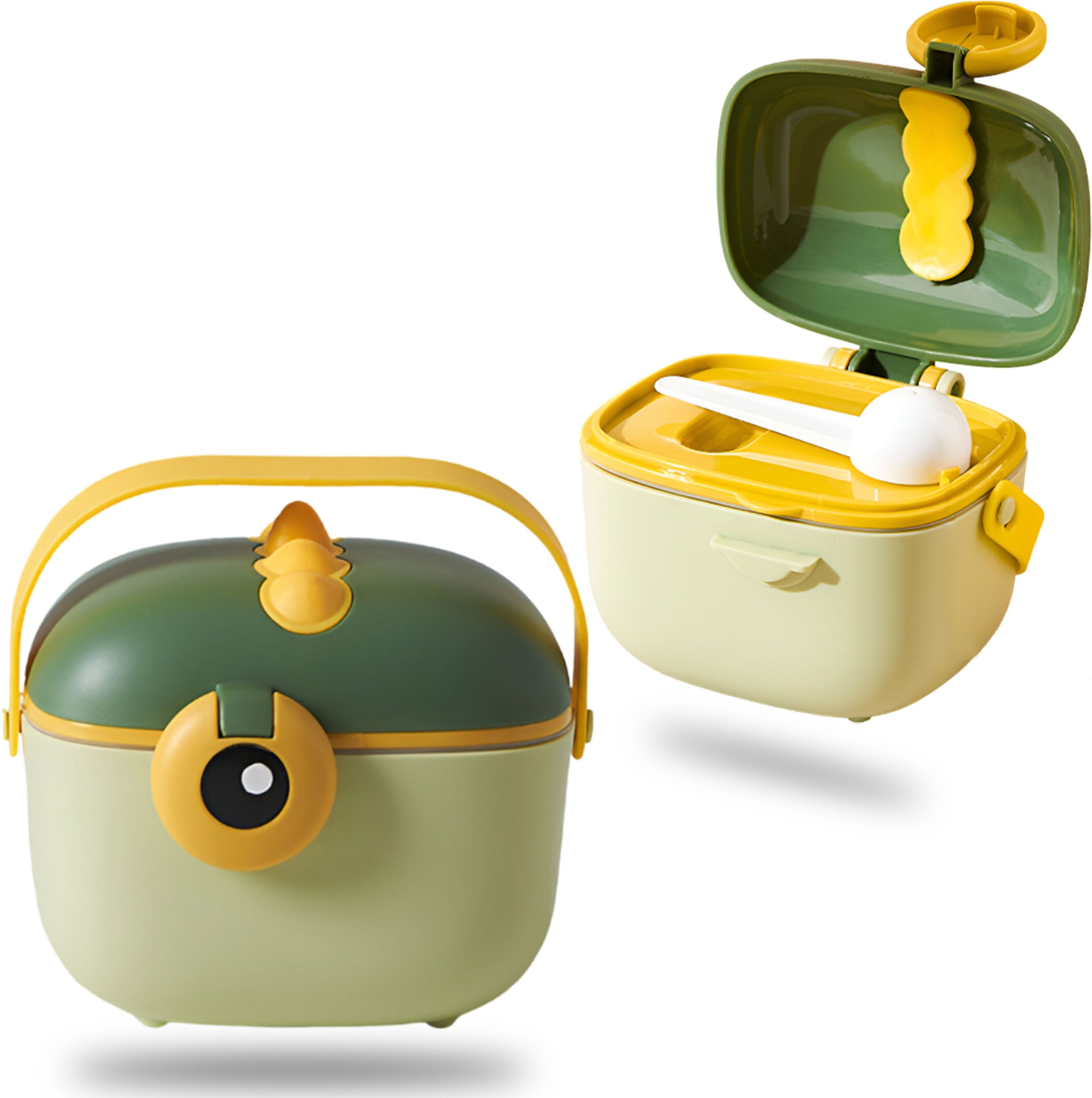 Milk Powder Storage Container with Scoop and Leveller- Green (400 ML)