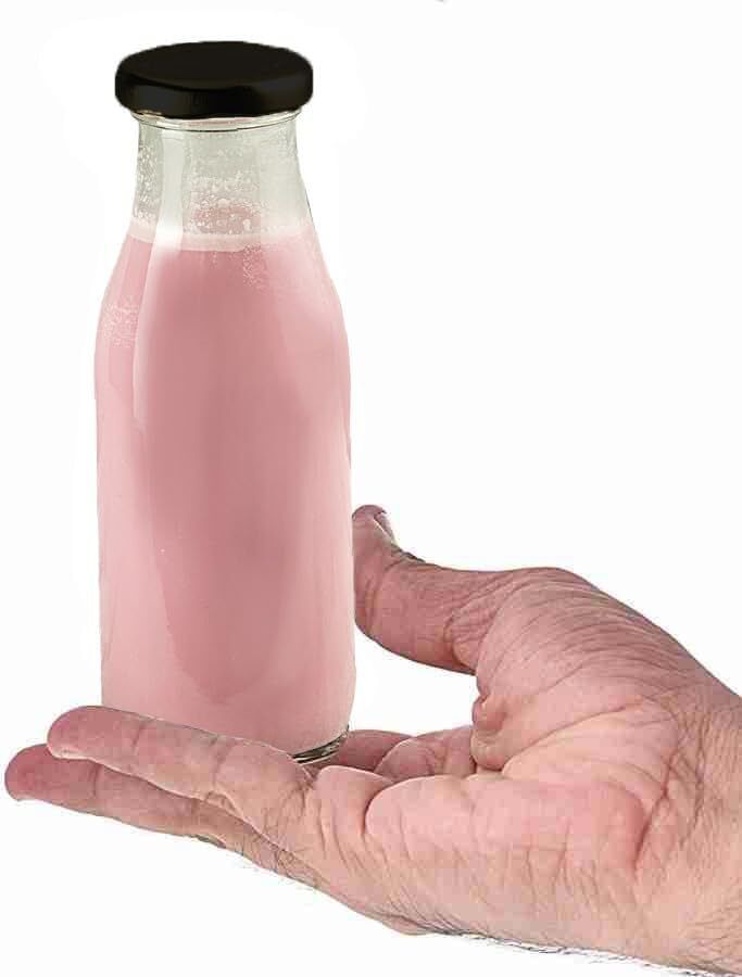 200ML Milk Bottle storage and attractive serving of milk and other beverages-image-39