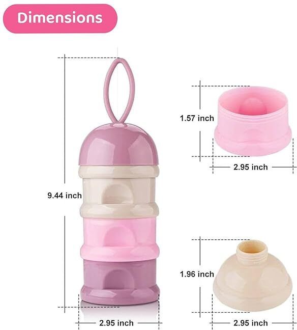 Portable Baby Milk Powder Container | Multi-Layer Formula Storage Box