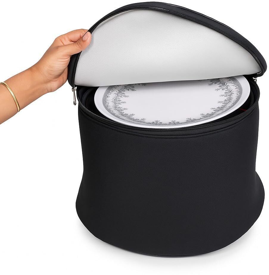 Round Multi-Purpose Storage & Travel Carry Case (14 x 10 Inch)-image-8