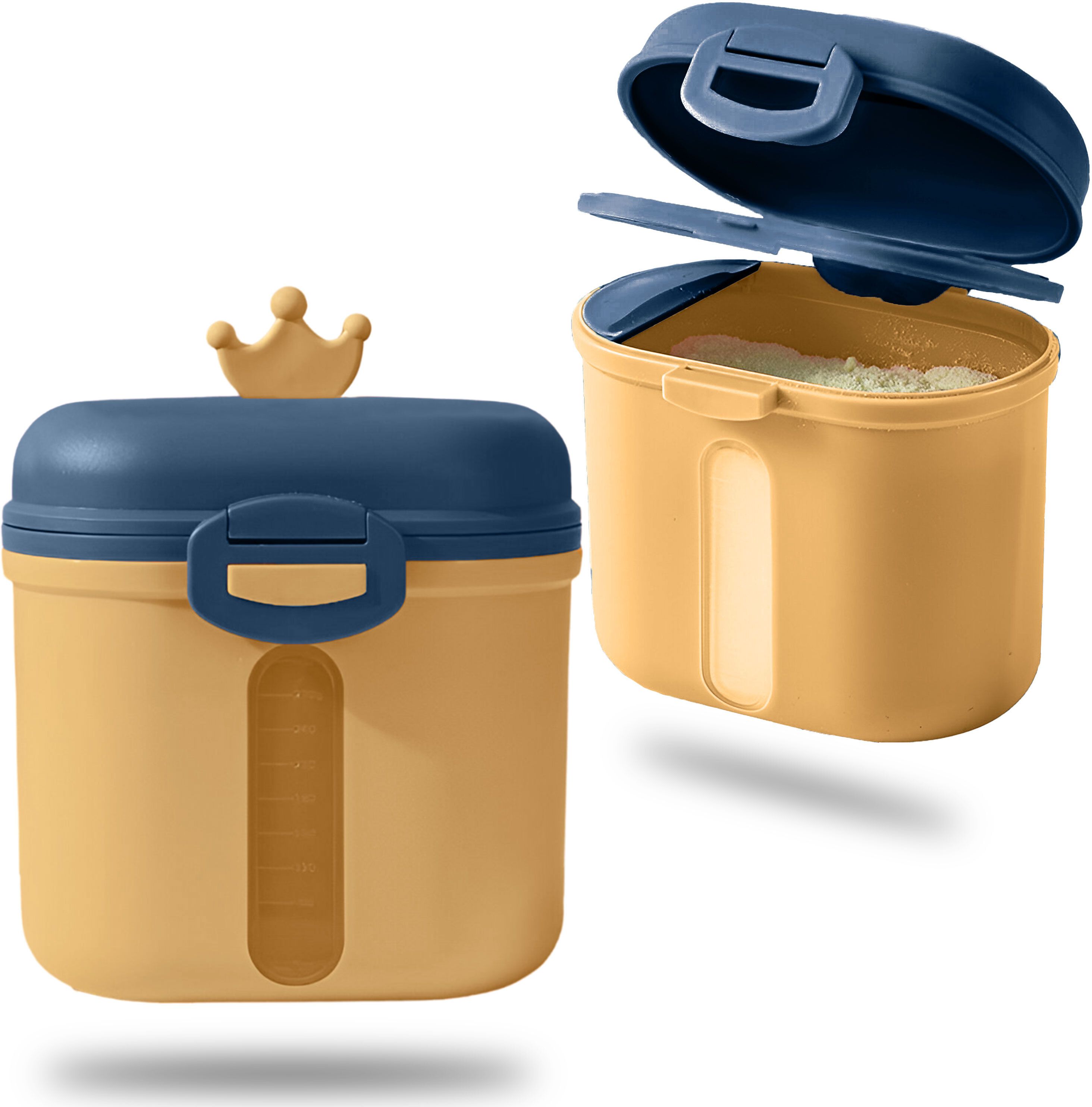 Milk Powder Storage Container with Scoop and Leveller- Yellow (360 g)
