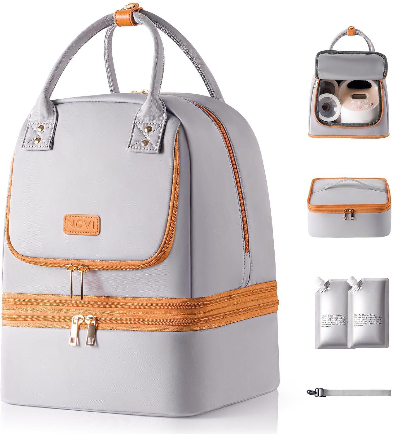 Breast Pump Bag for Spectra S1/S2, Breast Milk Cooler Travel Bag with Ice Pack-image-34
