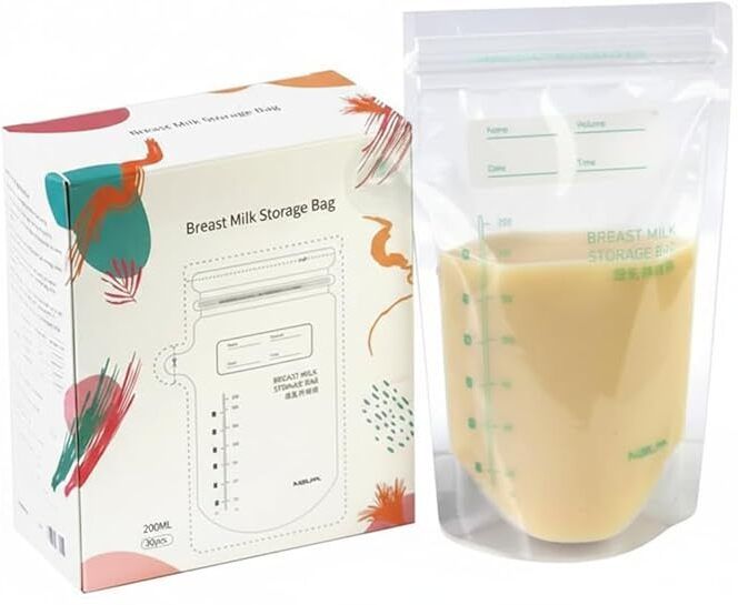 Breast Milk Storage Bags 200ml | BPA Free Leak Proof Zip Lock Bags