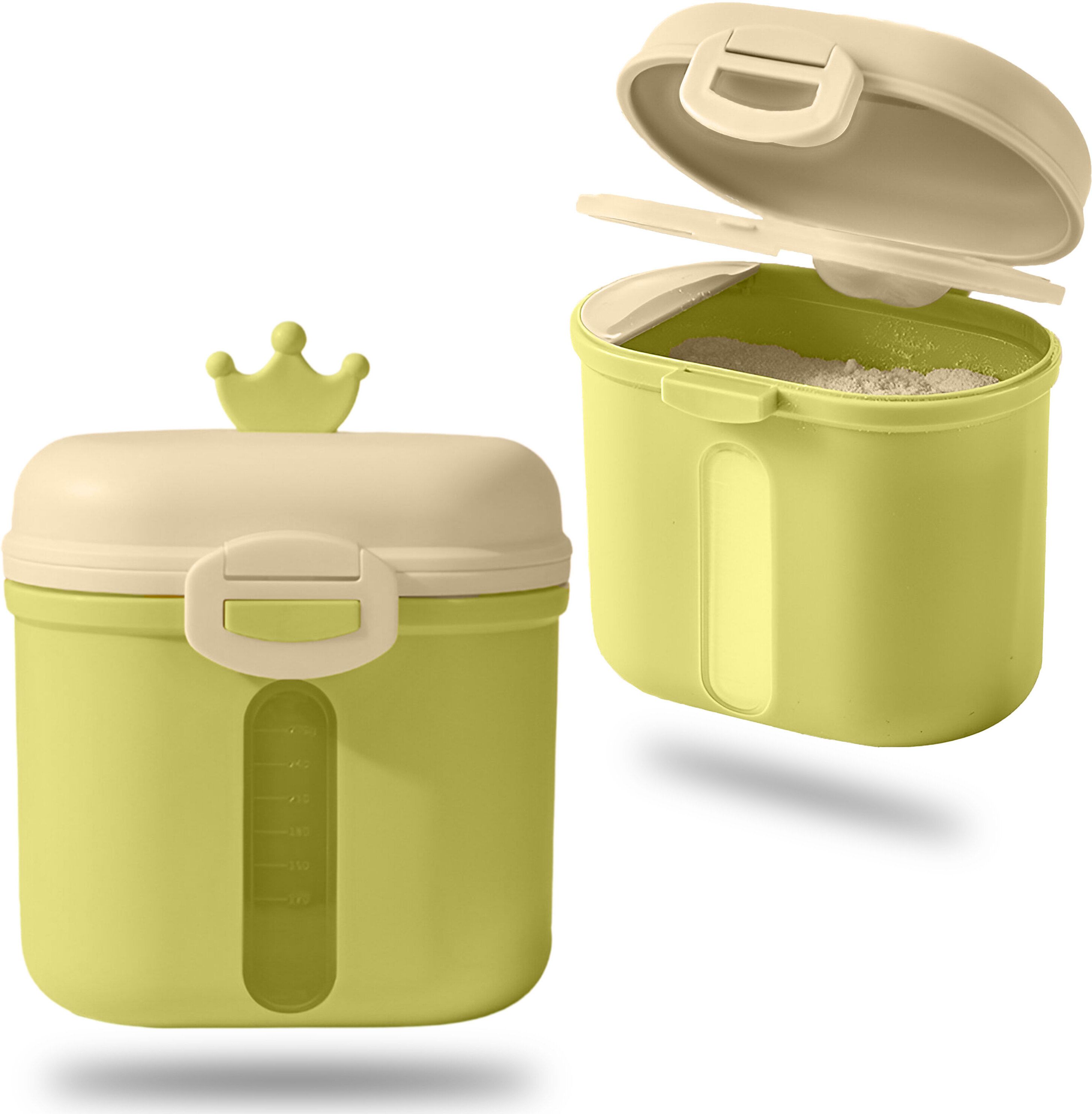 bembika Milk Powder Storage Container with Scoop and Leveller- Green (360 g)-picture-24