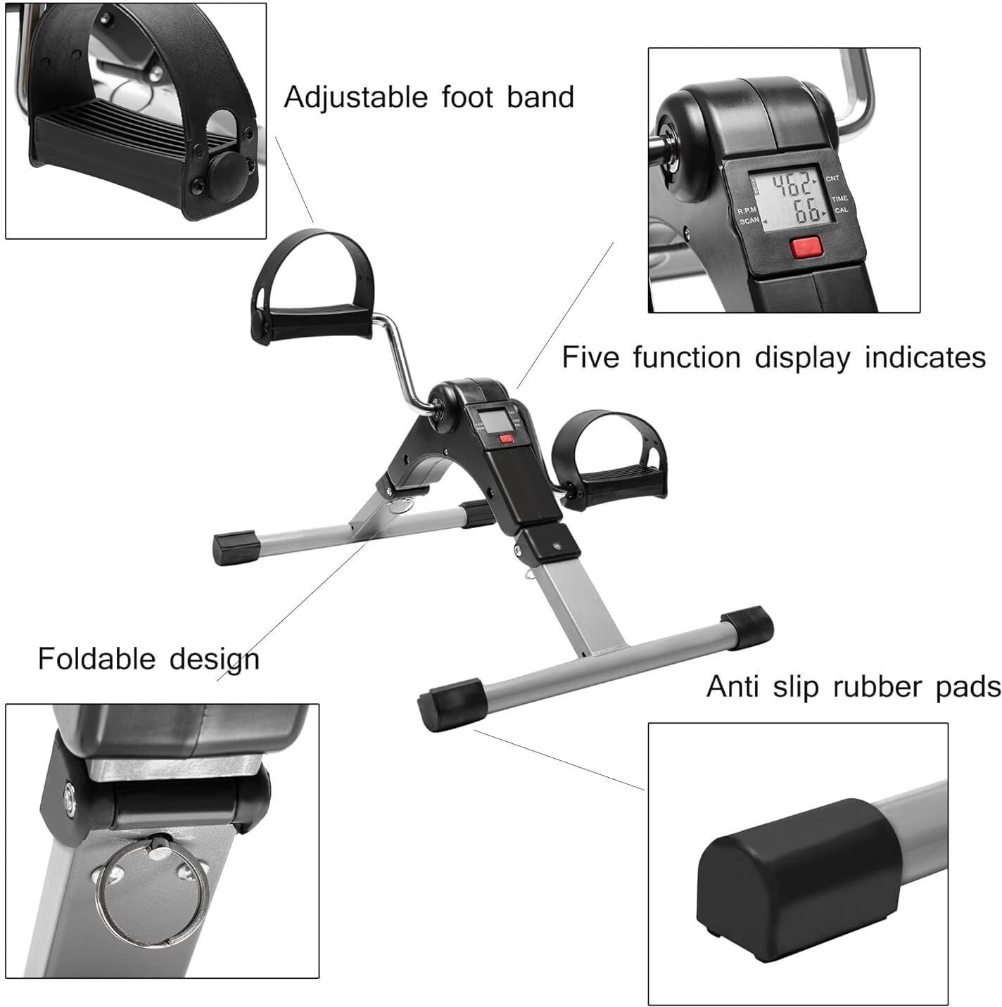 zaiz Mini Floor Foot Pedal Exerciser CycleExercise Bike Mini Pedal Exerciser Cycle Mini Pedal Exerciser Cycle-picture-27