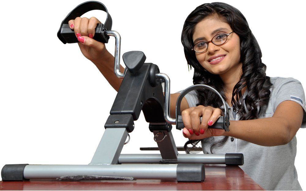 Foldable & Mini Adjustable Bike Indoor Fitness Resistance Light Weight Mini Pedal Exerciser Cycle