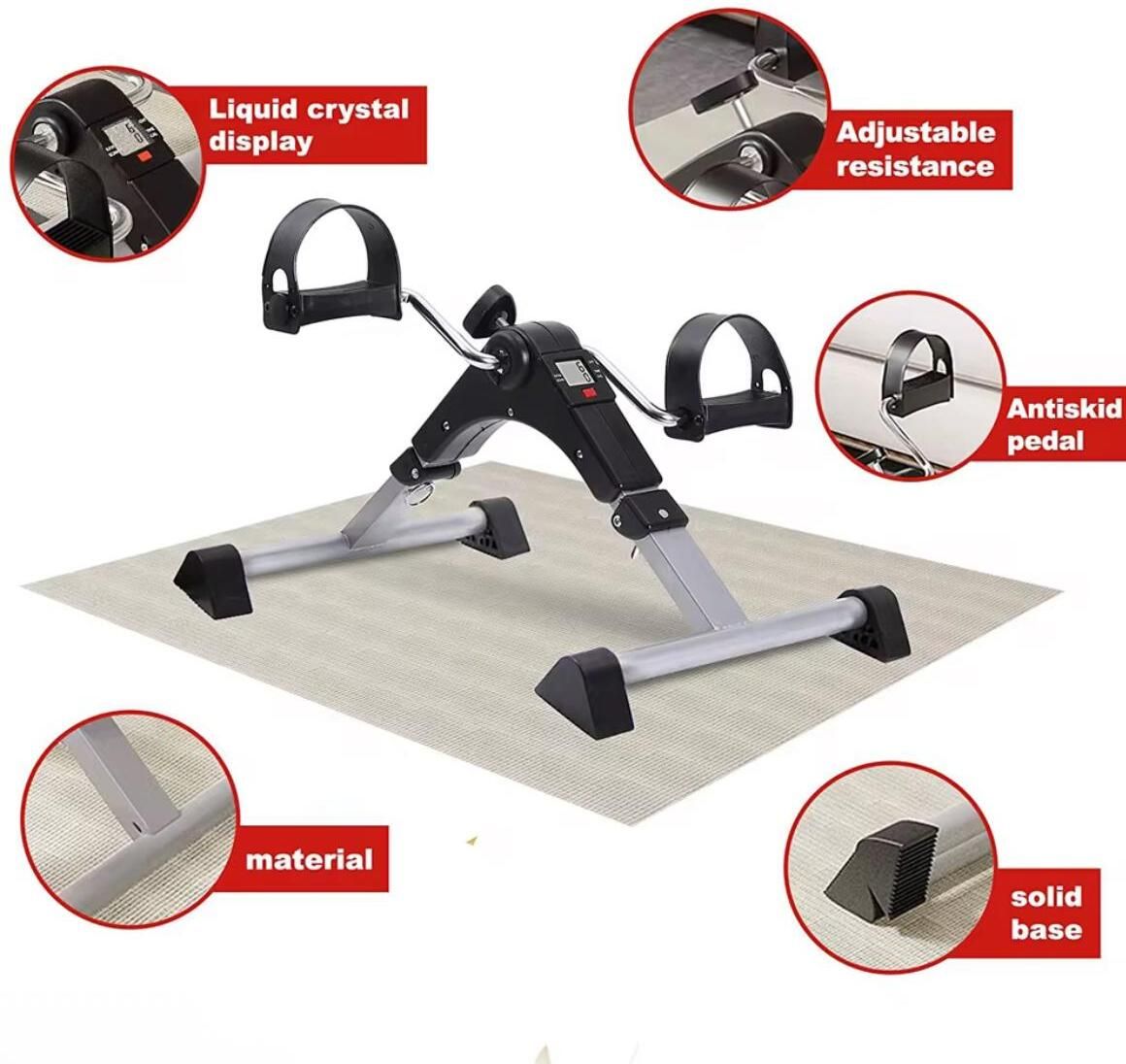 sobo pro Compact And Portable Pedal Exerciser / RPM Cycle for Home Gym, Leg, Arm Mini Pedal Exerciser Cycle-picture-20