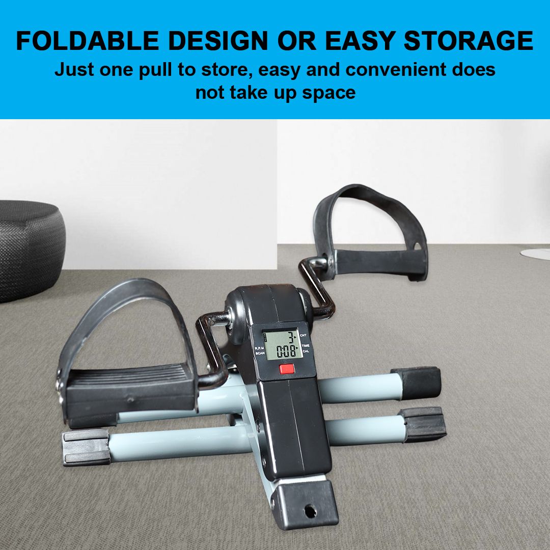 FITNESSSMB-135MiniCyclePedalExerciserwithFixing StrapAdjustableResistance Mini Pedal Exerciser Cycle-image-49