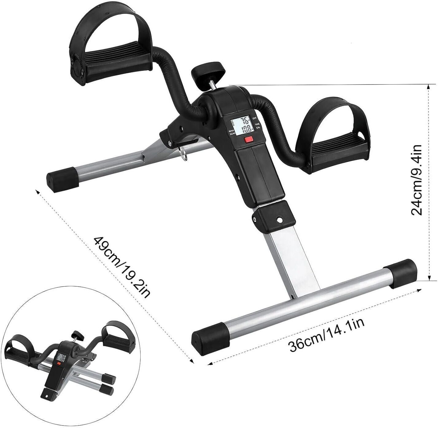 aquabucket Foldable & Mini Adjustable Bike Indoor Fitness Resistance Light Weight Mini Pedal Exerciser Cycle-picture-36