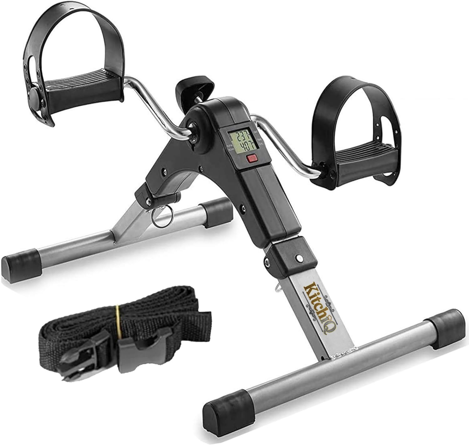 Mini Cycle Pedal Exerciser-Fixing Strap, Adjustable Resistance, Digital Display Mini Pedal Exerciser Cycle