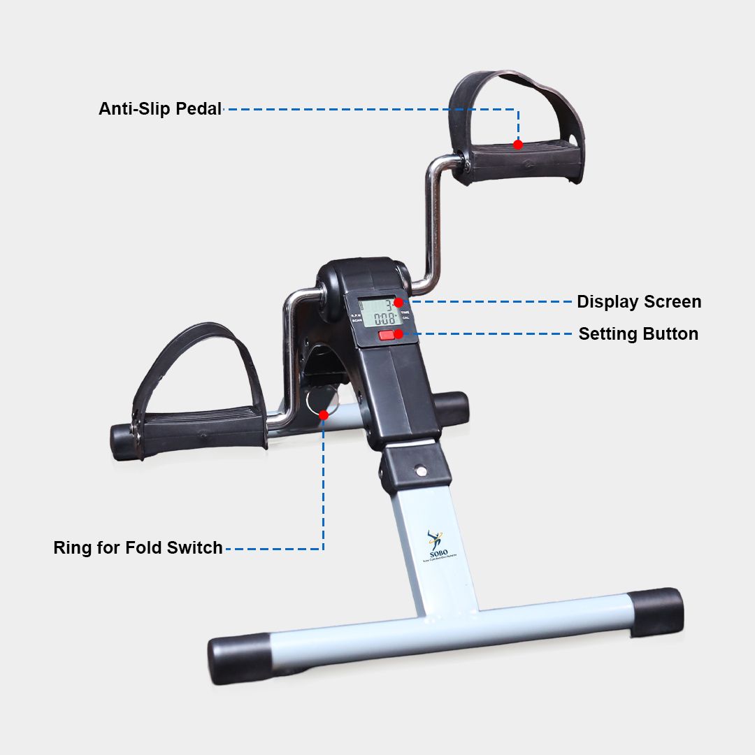 zaiz FITNESSSMB-138MiniCyclePedalExerciserwithFixing StrapAdjustableResistance Mini Pedal Exerciser Cycle-picture-11