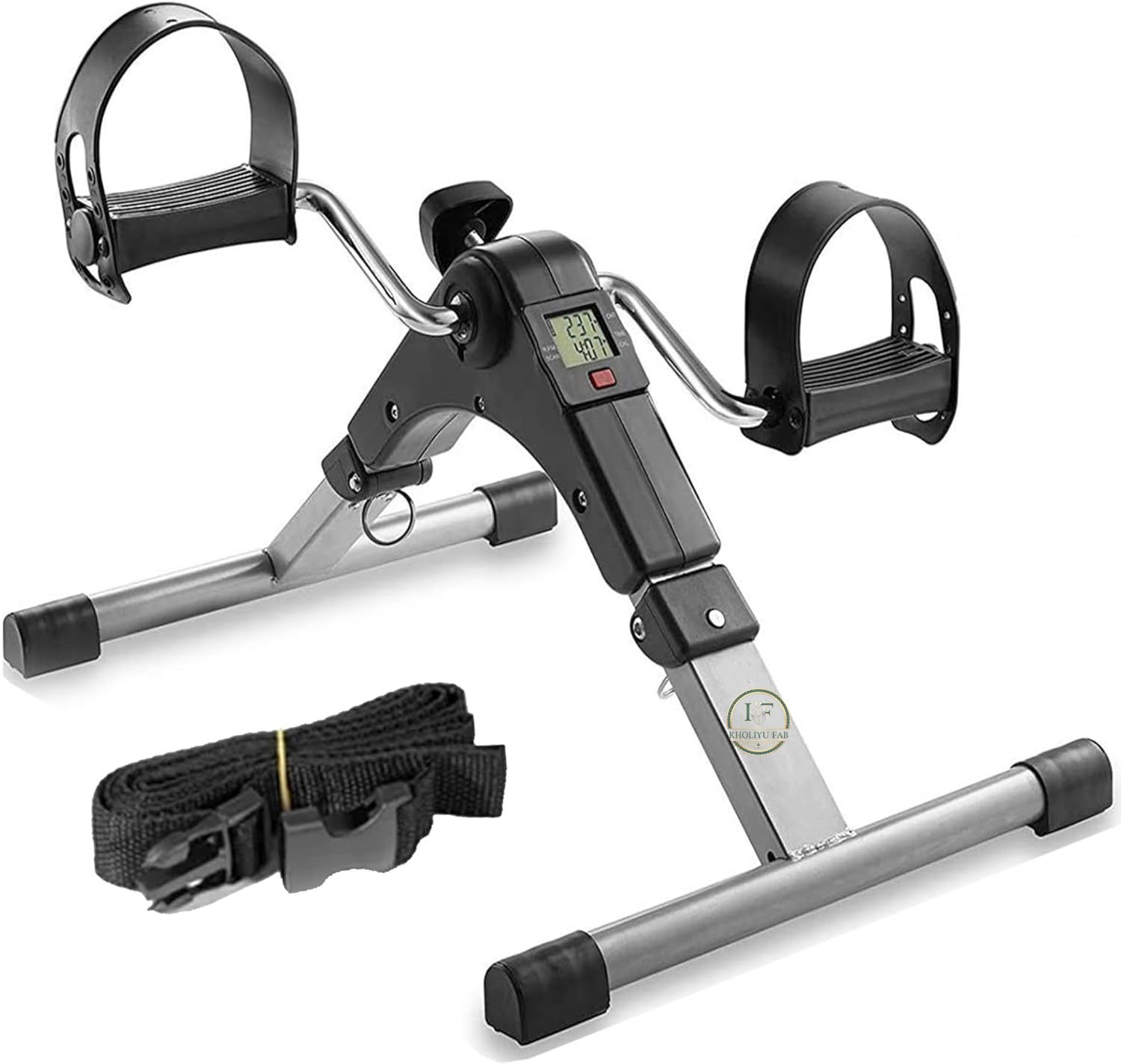 Mini Cycle Pedal Exerciser-Fixing Strap, Adjustable Resistance, Digital Display Mini Pedal Exerciser Cycle