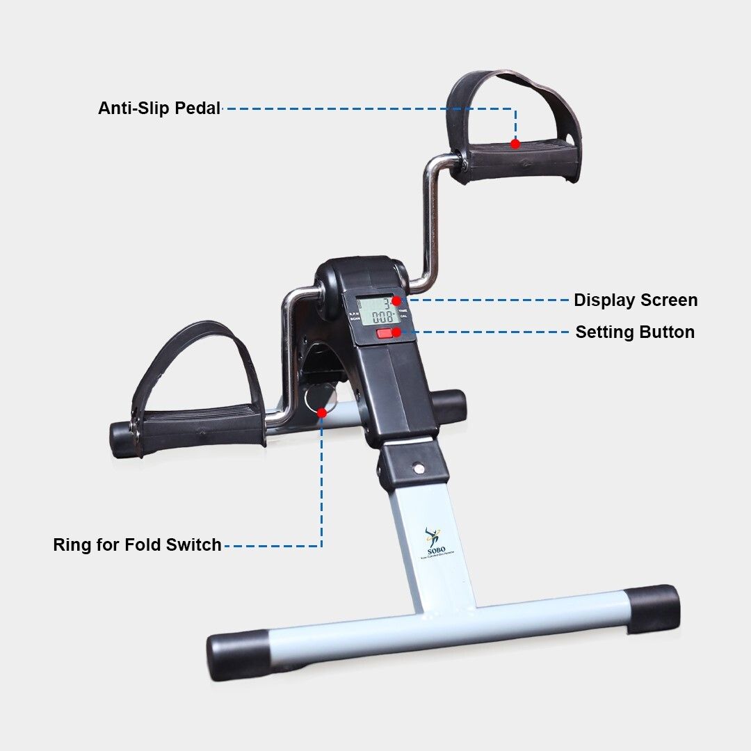 Mini Pedal Exercise With Adjustable Resistance LCD Display Calorie Counter Mini Pedal Exerciser Cycle-image-35