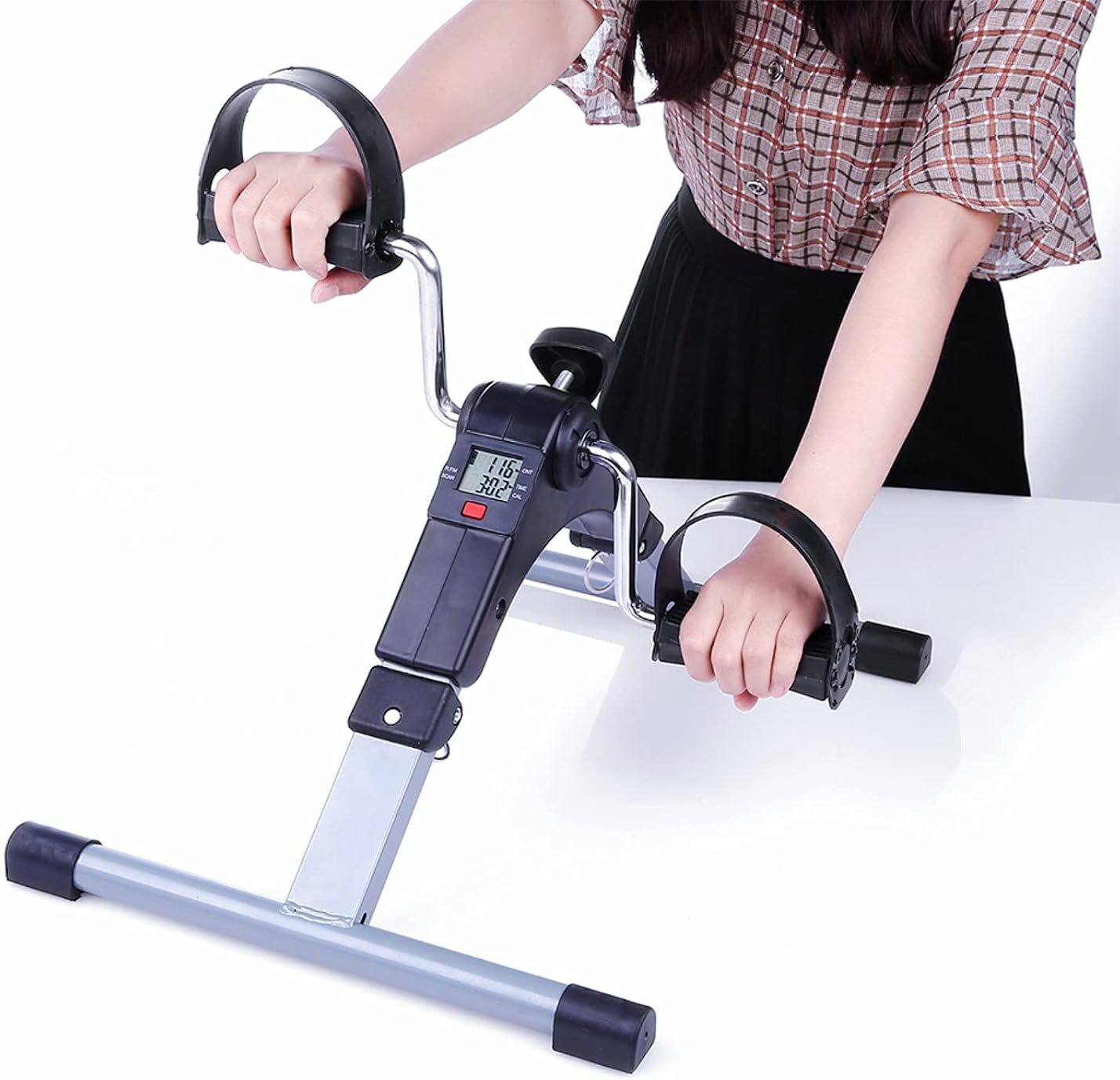 Pedal Exercise Mini Bike - Cycle Aid With Adjustable Resistance Mini Pedal Exerciser Cycle
