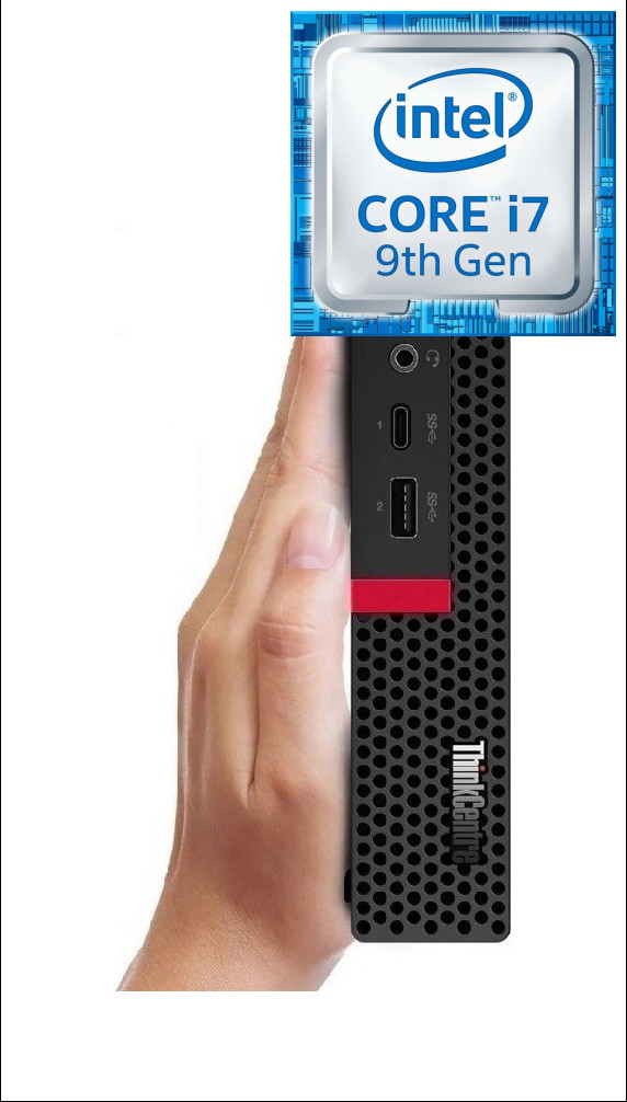 Longan Core i7 - 9700 Processor | ThinkCentre Tiny PC [ZXU] Intel® Core™ i7 (9th Gen) [8 Cores, 8 Threads, Upto 4.70 GHz] (32 GB RAM/Integrated Intel® Ultra HD 4K 630 Graphics/1 TB SSD Capacity/Windows 11 Pro) Microtower with MS Office image 1
