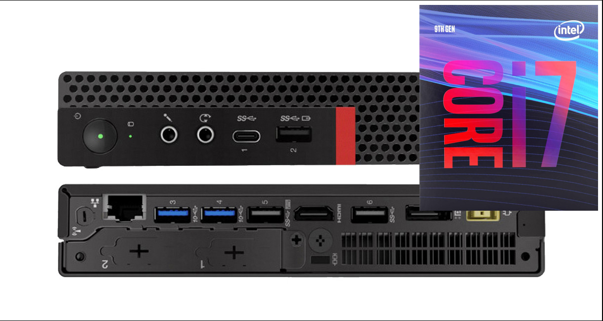 BESTYLISH ThinkCentre Mini Desktop | Core™ i7 (9th Gen) [8 Cores, 8 Threads] [YWK] Core i7 - 9700 [8 Cores, 8 Threads, 3.00 GHz] (32 GB RAM/Integrated Intel® UHD 4K 630 Graphics/1 TB SSD Capacity/Windows 11 Pro) Mini Gaming Tower with MS Office image 1