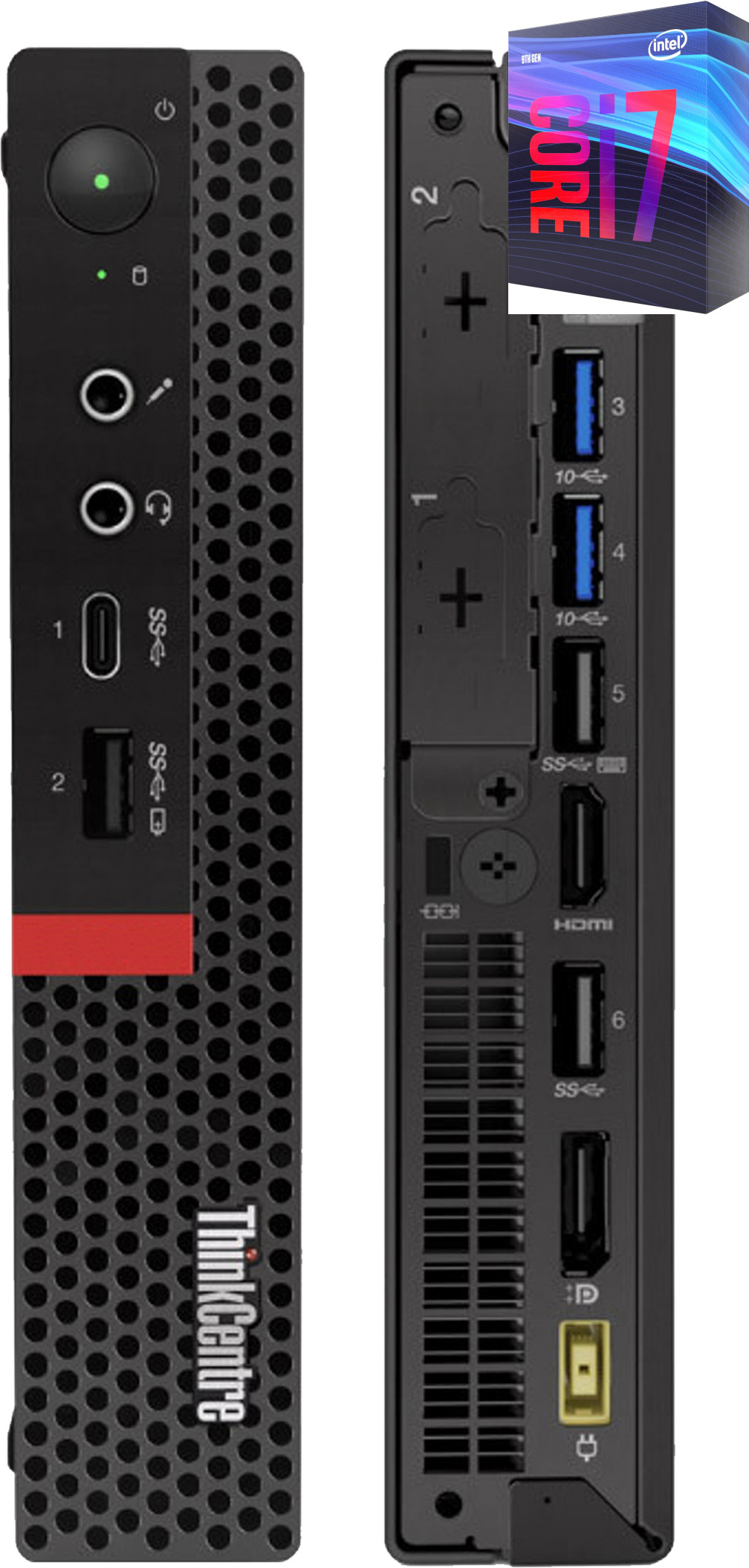 Hayyo Core i7 (9th Generation) Octa-Core Processor | ThinkCentre Tiny Desktop [SRX] Core™ i7 (9th Generation) [12MB Cache, Up to 4.70 GHz] (32 GB RAM/Integrated Intel® Ultra HD 4K 630 Graphics/1 TB SSD Capacity/Windows 11 Pro) Microtower with MS Office image 1