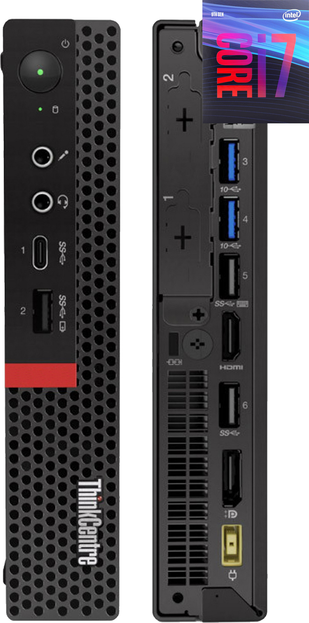 Longan ThinkCentre Tiny Desktop | Core i7 - 9700 Processor [8 Cores, 8 Threads] [RNW] Core™ i7 (9th Gen) Octa-Core Processor (32 GB RAM/Integrated Intel® UHD 4K 630 Graphics/1 TB SSD Capacity/Windows 11 Pro) Microtower with MS Office image 1