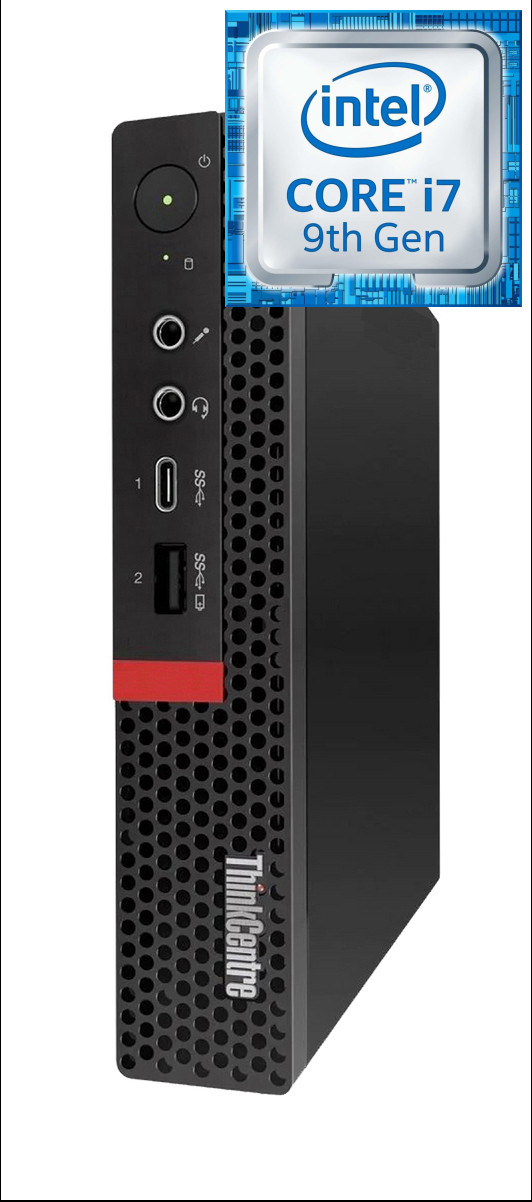 Longan ThinkCentre Tiny Desktop | Core i7 - 9700 [8 Cores, 8 Threads] [DZW] Intel Core i7 - 9700 Processor [8 Cores, 8 Threads] (32 GB RAM/Intel® Ultra HD 630 Graphics/1 TB SSD Capacity/Windows 11 Pro) Microtower with MS Office image 1