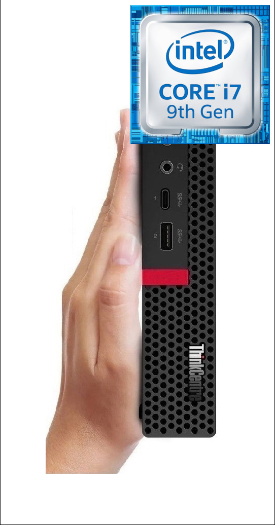Hayyo Core i7 (9th Gen) [8 Cores, 8 Threads, Upto 4.70 GHz]- ThinkCentre Tiny PC [UTM] Core i7-9700 Octa-Core (32 GB RAM/Integrated Intel® UHD 630 Graphics/1 TB SSD Capacity/Windows 11 Pro) Mid Tower with MS Office image 1