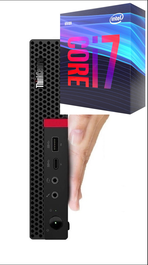 NCS (NIDHI COMPUTER SOLUTIONS) Core i7 (9th Generation) Octa-Core Processor | ThinkCentre Tiny PC [WRO] Core™ i7 - 9700 [8 Cores, 8 Threads] (32 GB RAM/Integrated Intel® UHD 4K 630 Graphics/1 TB SSD Capacity/Windows 11 Pro) Mid Tower with MS Office image 1