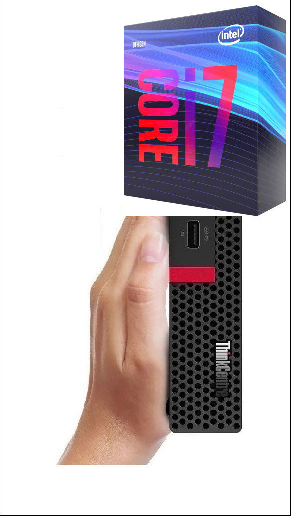 Longan ThinkCentre Tiny PC | Core™ i7 - 9700 [IHZ] Core™ i7 - 9700 [12MB Cache, Up to 4.70 GHz] (32 GB RAM/Integrated Intel® UHD 4K 630 Graphics/1 TB SSD Capacity/Windows 11 Pro) Mid Tower with MS Office image 1