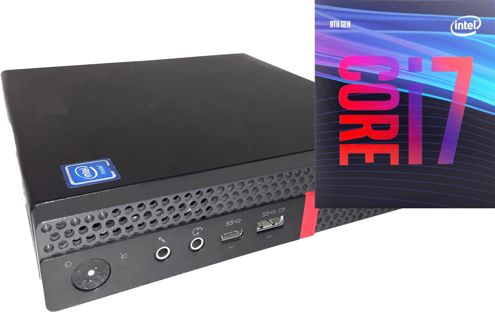 RATNARAJ COMPUTER SYSTEMS ThinkCentre Tiny Desktop | Core i7 - 9700 Processor [IDY] Core i7 (9th Generation) Processor [8 Cores, 8 Threads, 3.00 GHz] (32 GB RAM/Integrated Intel® Ultra HD 4K 630 Graphics/1 TB SSD Capacity/Windows 11 Pro) Mini Gaming Tower with MS Office image 1