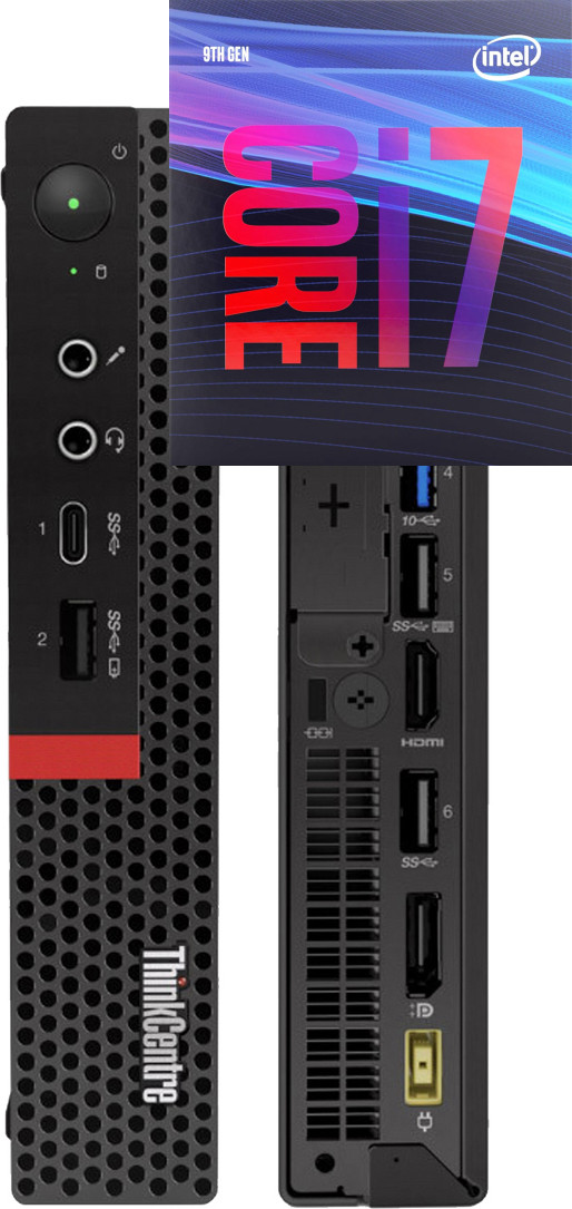 Hayyo ThinkCentre Tiny Desktop | Core i7 (9th Generation) Processor [IFR] Core™ i7-9700 [8 Cores, 8 Threads, 3.00 GHz] (32 GB RAM/Integrated Intel® UHD 630 Graphics/1 TB SSD Capacity/Windows 11 Pro) Mini Gaming Tower with MS Office image 1