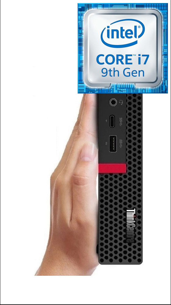 Longan ThinkCentre Mini Desktop | Core™ i7-9700 Processor [USI] Core i7-9700 Processor [12MB Cache, Up to 4.70 GHz] (32 GB RAM/Integrated Intel® Ultra HD 4K 630 Graphics/1 TB SSD Capacity/Windows 11 Pro) Gaming Tower with MS Office image 1