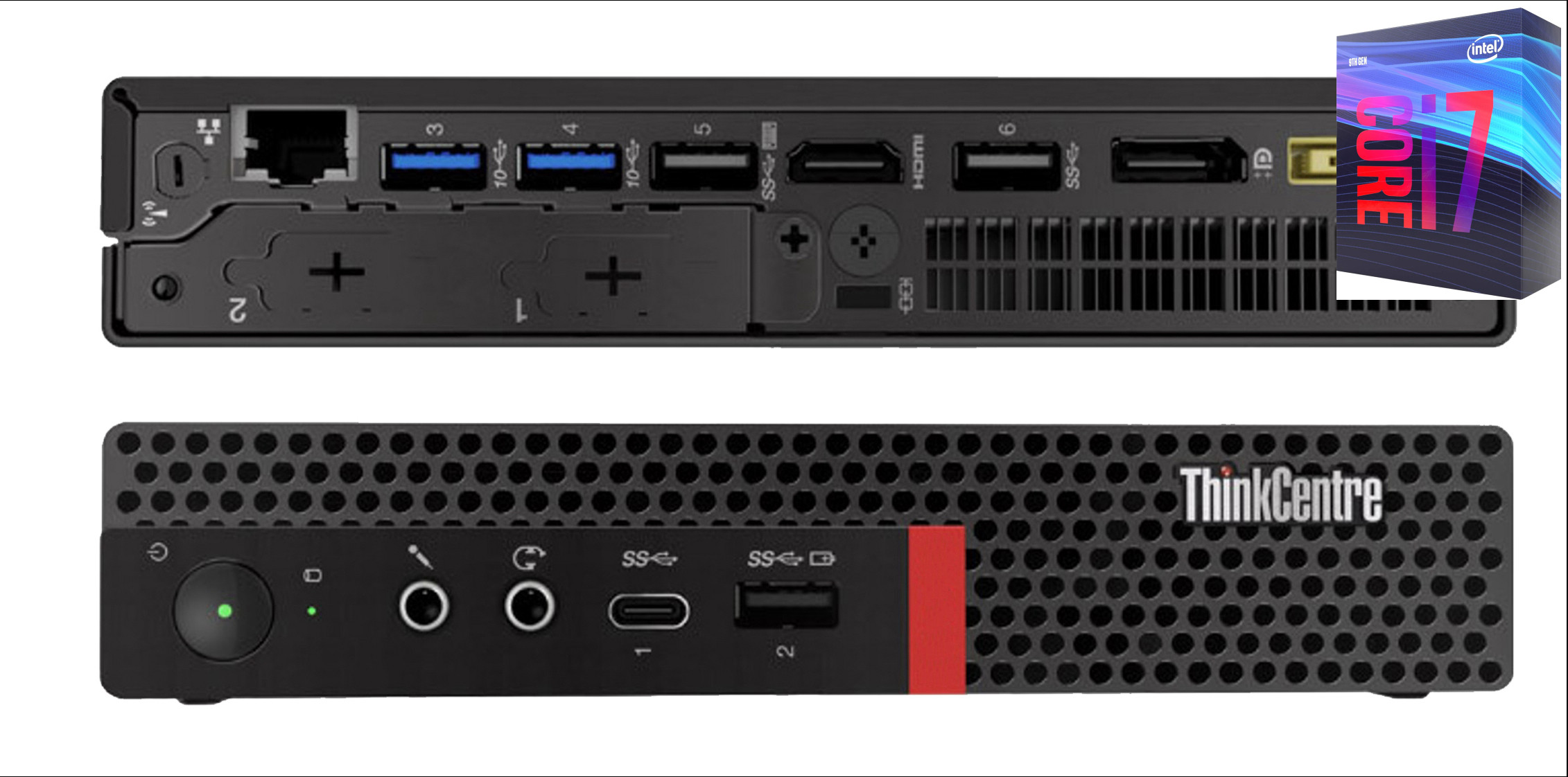 BESTYLISH Core i7 (9th Generation) [12M Cache, Up to 4.70 GHz] | ThinkCentre Tiny PC [HFX] Intel Core i7 (9th Generation) [12MB Cache, Up to 4.70 GHz] (32 GB RAM/Integrated Intel® Ultra HD 630 Graphics/1 TB SSD Capacity/Windows 11 Pro) Mid Tower with MS Office image 1