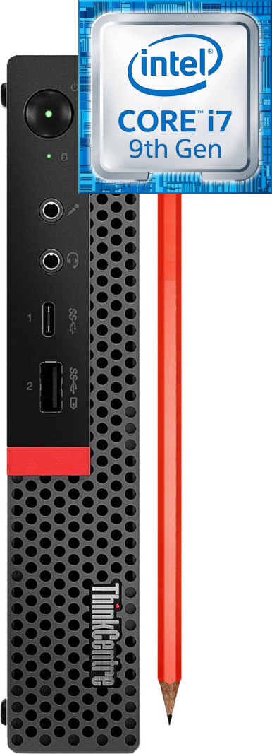 NICE COMPUTERS ThinkCentre Tiny Desktop | Core™ i7 - 9700 [8 Cores, 8 Threads, 3.00 GHz] [PNA] Core™ i7 (9th Gen) Processor [8 Cores, 8 Threads, 3.00 GHz] (32 GB RAM/Intel® Ultra HD 630 Graphics/1 TB SSD Capacity/Windows 11 Pro) Microtower with MS Office image 1