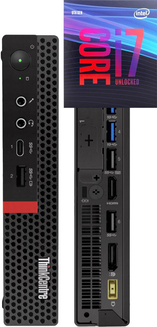 NICE COMPUTERS Core™ i7 - 9700 Processor | ThinkCentre Tiny PC [VTQ] Intel Core i7-9700 [8 Cores, 8 Threads, Upto 4.70 GHz] (32 GB RAM/Integrated Intel® Ultra HD 630 Graphics/1 TB SSD Capacity/Windows 11 Pro) Mini Tower with MS Office image 1