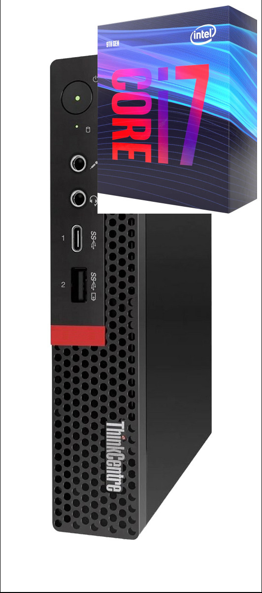 Hayyo ThinkCentre Tiny Desktop | Core™ i7 (9th Generation) Octa-Core [KHO] Intel® Core™ i7 (9th Generation) Octa-Core Processor (32 GB RAM/Integrated Intel® Ultra HD 4K 630 Graphics/1 TB SSD Capacity/Windows 11 Pro) Gaming Tower with MS Office image 1