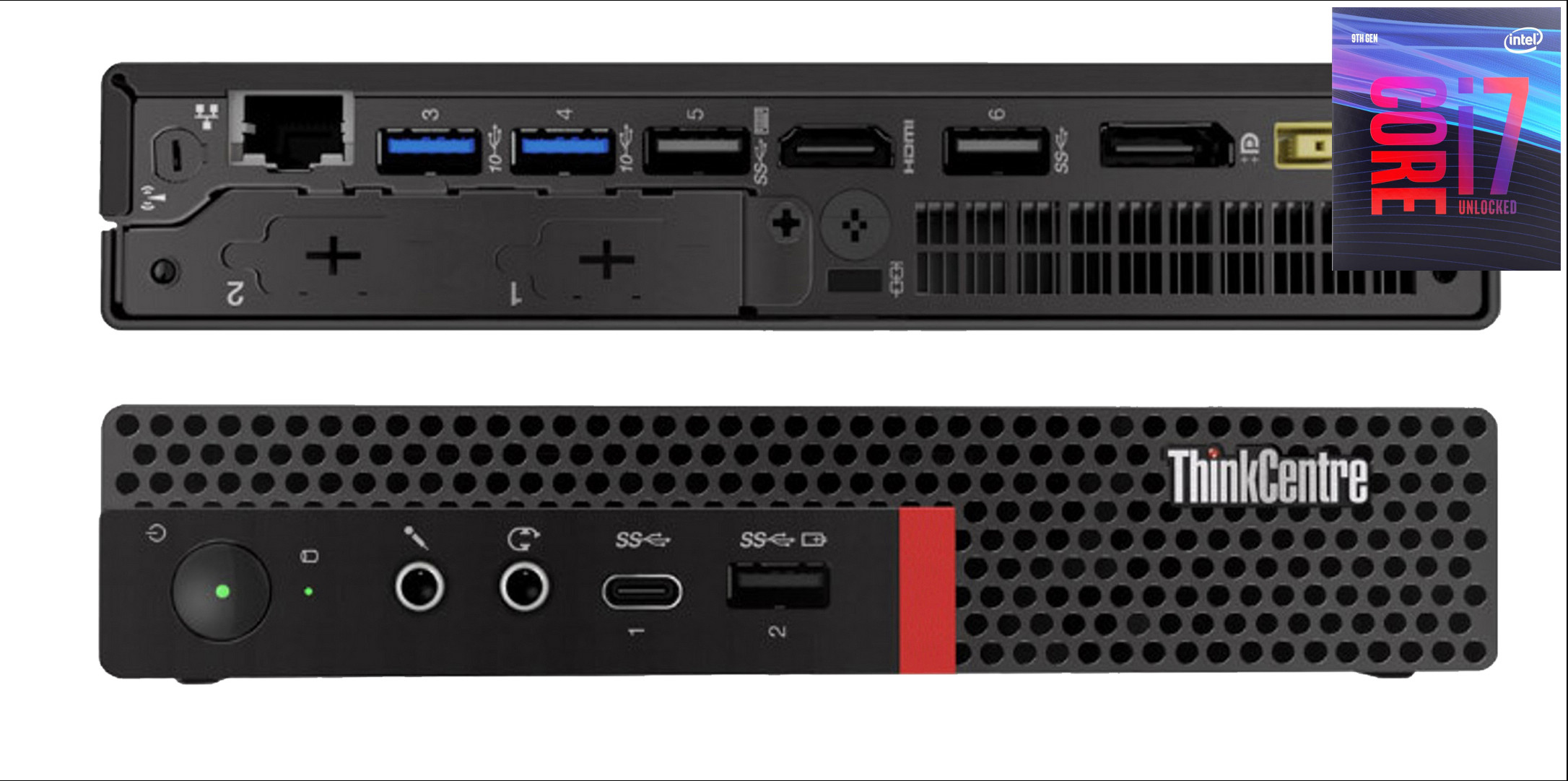 Hayyo ThinkCentre Tiny PC | Core™ i7 (9th Generation) Octa-Core Processor [TPU] Core™ i7 - 9700 [8 Cores, 8 Threads, 3.00 GHz] (32 GB RAM/Intel® UHD 630 Graphics/1 TB SSD Capacity/Windows 11 Pro) Gaming Tower with MS Office image 1