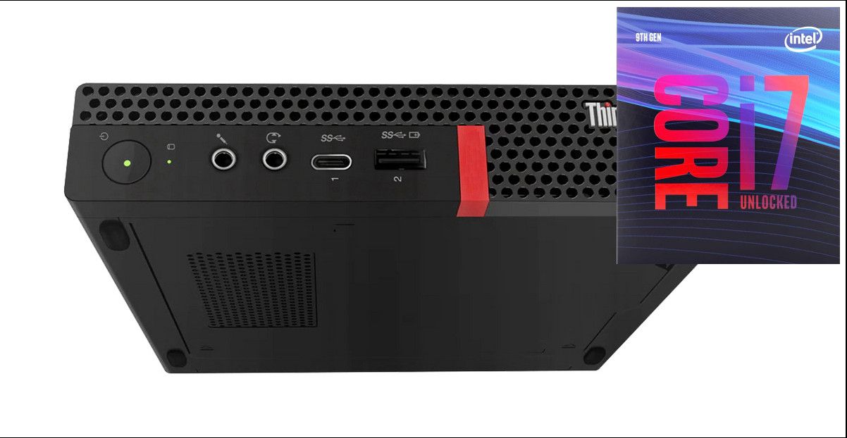 Longan Core i7 (9th Generation) Octa-Core | ThinkCentre Tiny Desktop [GBX] Intel® Core™ i7 (9th Gen) (32 GB RAM/Integrated Intel® UHD 4K 630 Graphics/1 TB SSD Capacity/Windows 11 Pro) Mini Gaming Tower with MS Office image 1