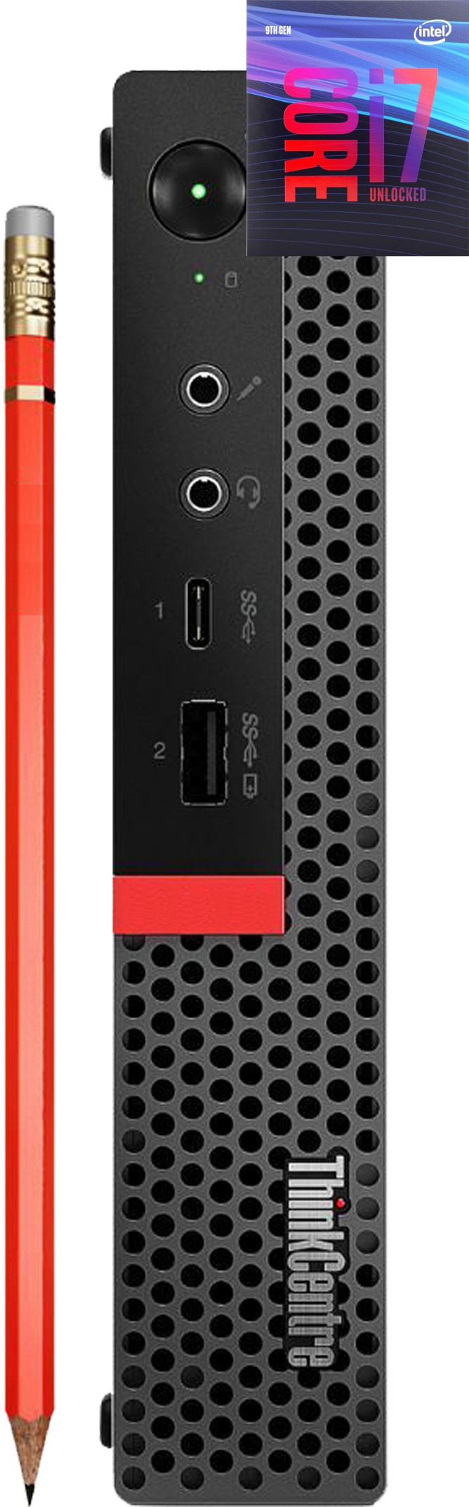 Longan ThinkCentre Mini Desktop | Core i7 (9th Gen) Processor [XSN] Core™ i7 (9th Generation) [8 Cores, 8 Threads, 3.00 GHz] (32 GB RAM/Intel® UHD 4K 630 Graphics/1 TB SSD Capacity/Windows 11 Pro) Mini Gaming Tower with MS Office image 1