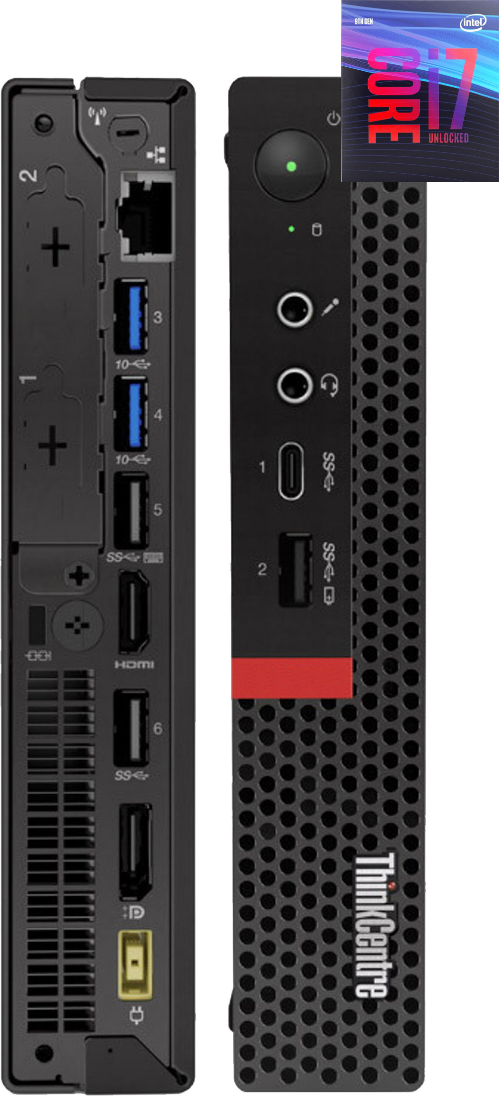Hayyo Core™ i7 (9th Generation) Octa-Core | ThinkCentre Tiny Desktop [AZT] Core™ i7 (9th Generation) Processor [12MB Cache, Up to 4.70 GHz] (32 GB RAM/Intel® Ultra HD 4K 630 Graphics/1 TB SSD Capacity/Windows 11 Pro) Gaming Tower with MS Office image 1