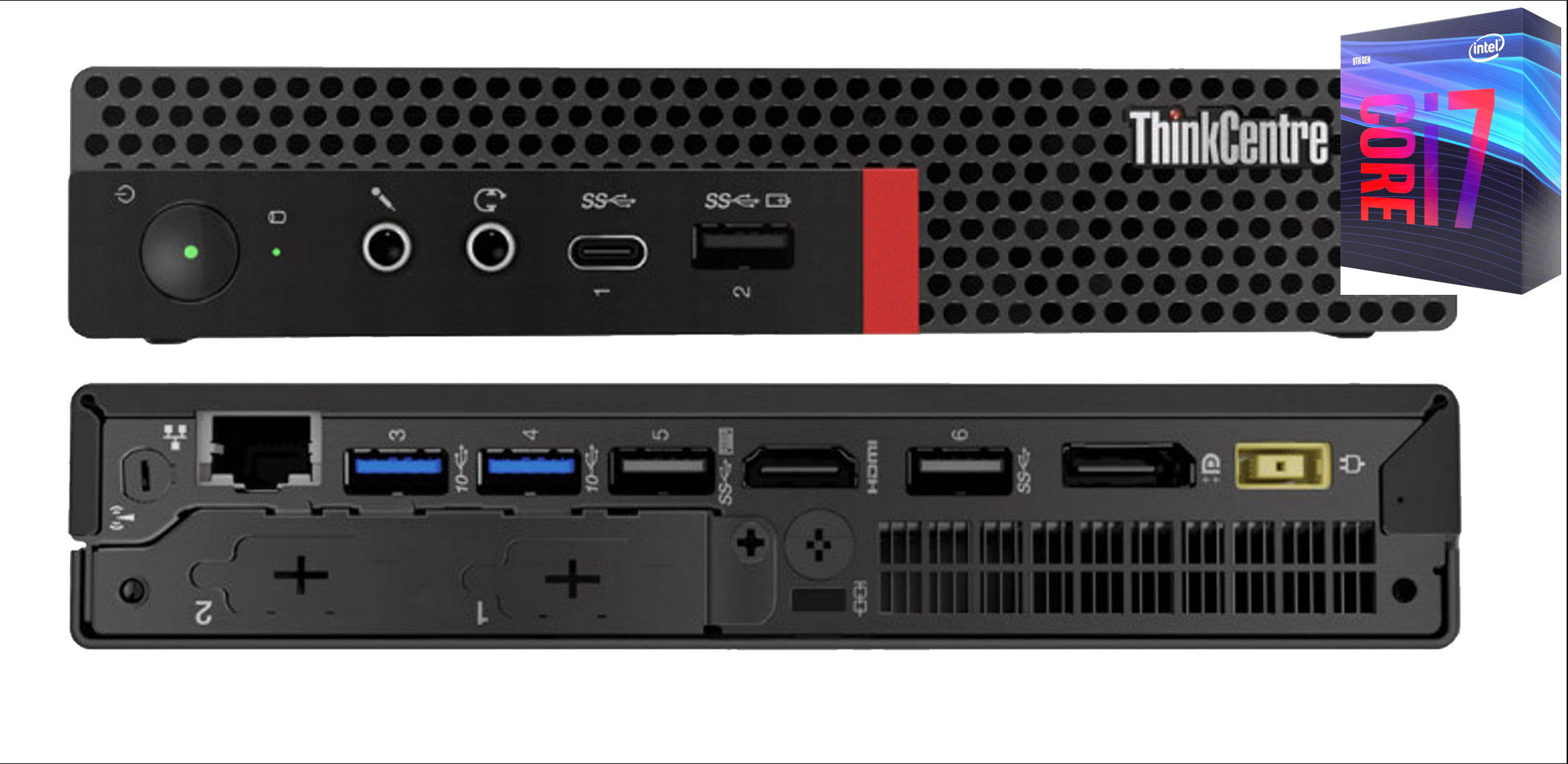 BESTYLISH Core™ i7 - 9700 [12M Cache, Up to 4.70 GHz] | ThinkCentre Tiny PC [RPU] Core i7 (9th Gen) Processor (32 GB RAM/Intel® Ultra HD 630 Graphics/1 TB SSD Capacity/Windows 11 Pro) Mid Tower with MS Office image 1