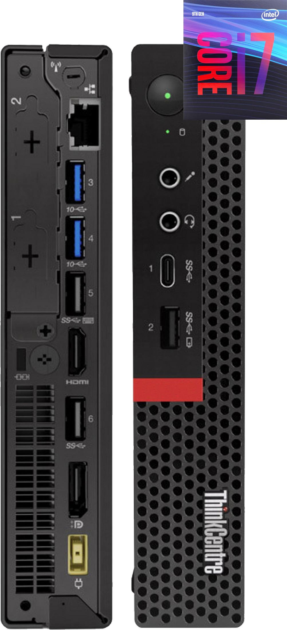 Longan Core™ i7 (9th Generation) | ThinkCentre Tiny Desktop [KHM] Intel Core i7 (9th Generation) Octa-Core (32 GB RAM/Integrated Intel® Ultra HD 4K 630 Graphics/1 TB SSD Capacity/Windows 11 Pro) Gaming Tower with MS Office image 1