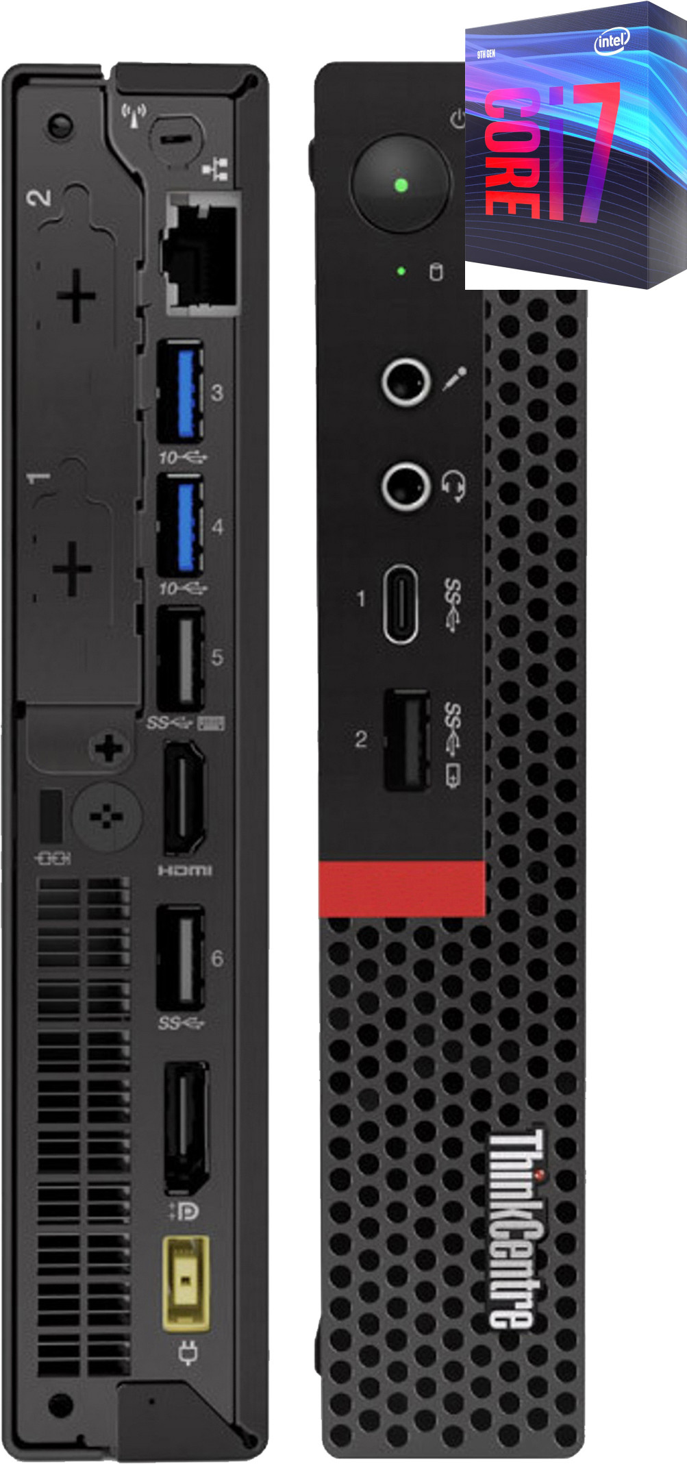 Longan Core i7 - 9700 Octa-Core Processor | ThinkCentre Tiny Desktop [ZXP] Core™ i7 (9th Generation) [8 Cores, 8 Threads, 3.00 GHz] (32 GB RAM/Integrated Intel® UHD 4K 630 Graphics/1 TB SSD Capacity/Windows 11 Pro) Microtower with MS Office image 1