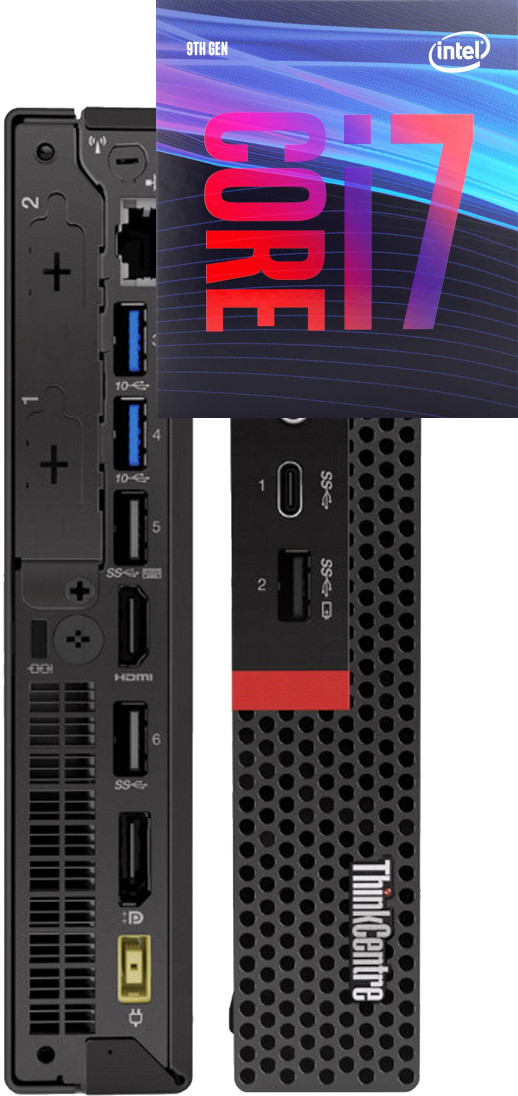 Longan ThinkCentre Tiny PC | Core i7 (9th Gen) [8 Cores, 8 Threads, 3.00 GHz] [TPW] Intel Core i7-9700 Processor [12MB Cache, Up to 4.70 GHz] (32 GB RAM/Integrated Intel® Ultra HD 4K 630 Graphics/1 TB SSD Capacity/Windows 11 Pro) Mini Gaming Tower with MS Office image 1