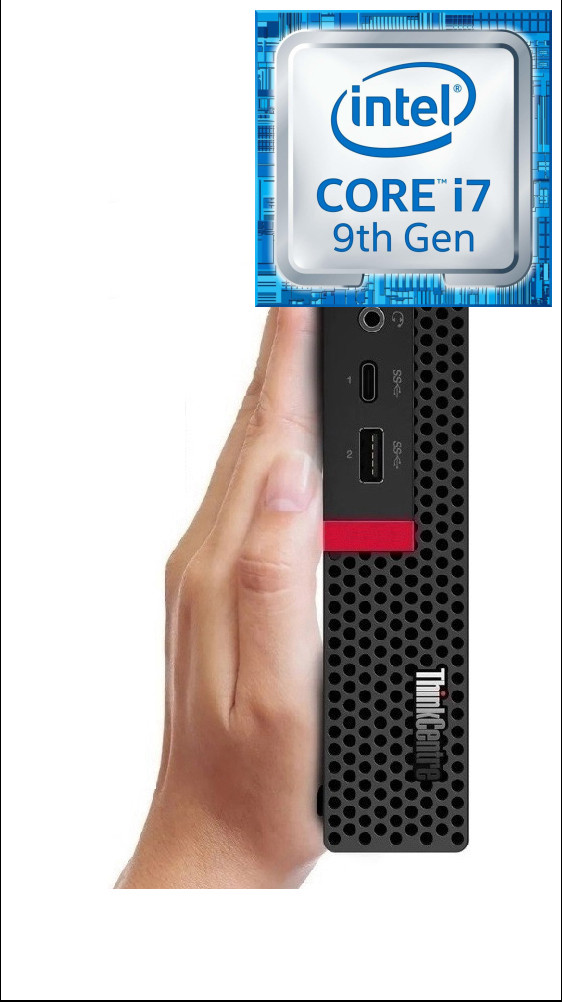 Longan ThinkCentre Mini PC- Core i7 (9th Gen) [8 Cores, 8 Threads, Upto 4.70 GHz] [RQC] Intel Core i7 - 9700 [8 Cores, 8 Threads] (32 GB RAM/Integrated Intel® UHD 4K 630 Graphics/1 TB SSD Capacity/Windows 11 Pro) Mid Tower with MS Office image 1