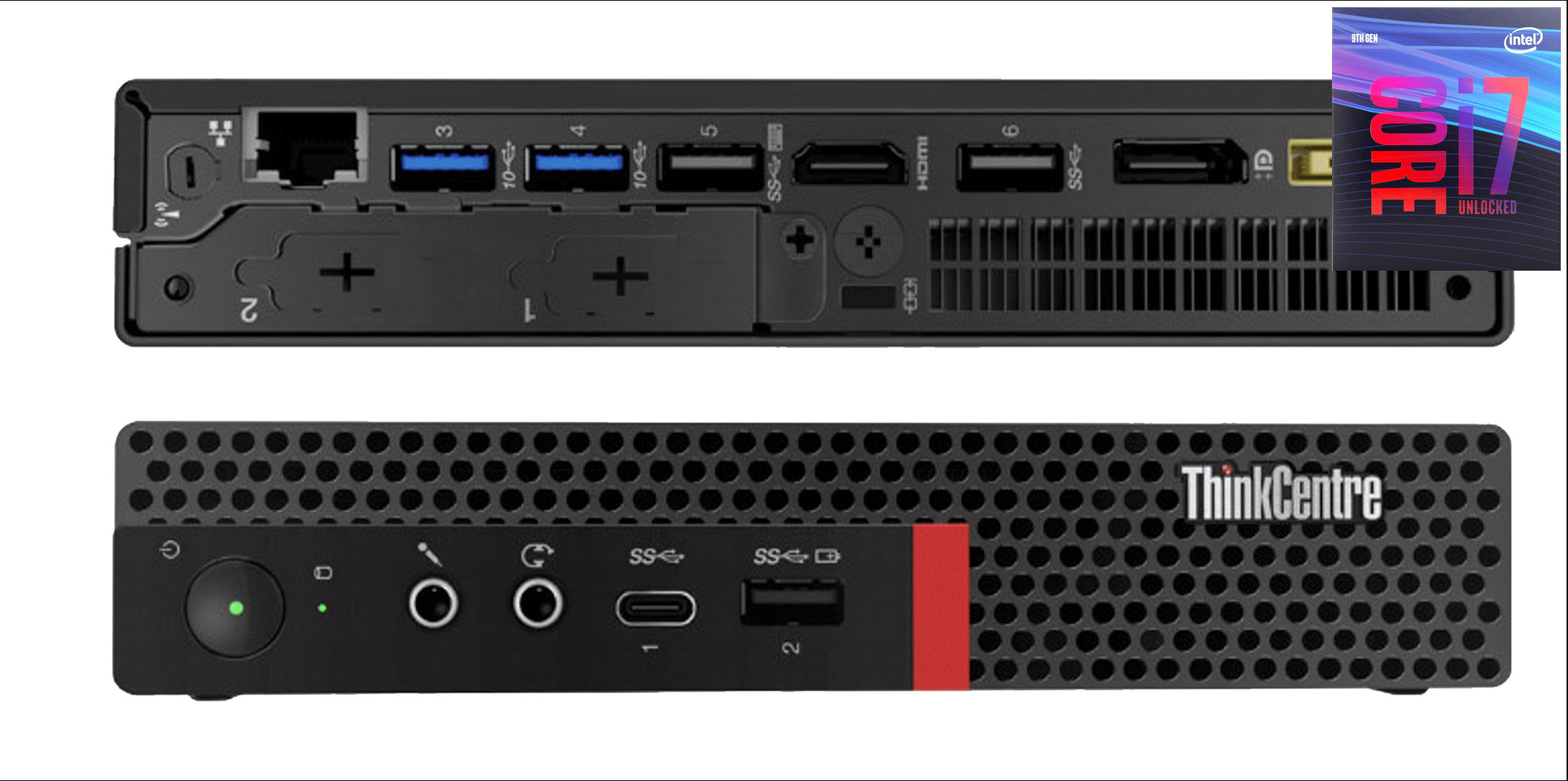 Hayyo ThinkCentre Tiny Desktop | Core i7 - 9700 [12M Cache, Up to 4.70 GHz] [UTU] Core i7 (9th Gen) Processor (32 GB RAM/Integrated Intel® Ultra HD 4K 630 Graphics/1 TB SSD Capacity/Windows 11 Pro) Gaming Tower with MS Office image 1