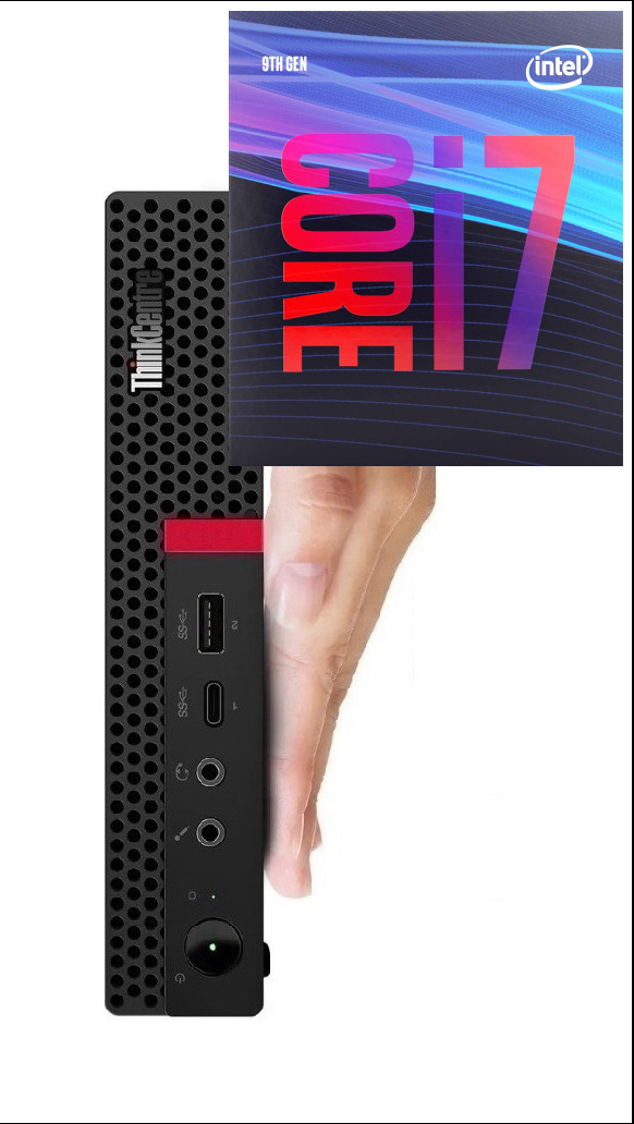 Hayyo ThinkCentre Tiny Desktop | Core i7 - 9700 Octa-Core [RNS] Intel Core i7 (9th Generation) Processor [8 Cores, 8 Threads] (32 GB RAM/Integrated Intel® UHD 630 Graphics/1 TB SSD Capacity/Windows 11 Pro) Gaming Tower with MS Office image 1